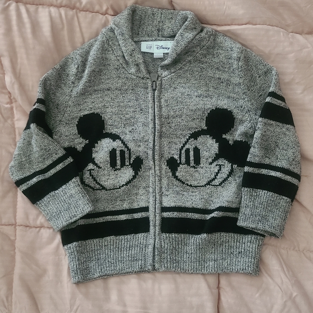 Baby Boy Mickey GAP Zip Up Cardigan